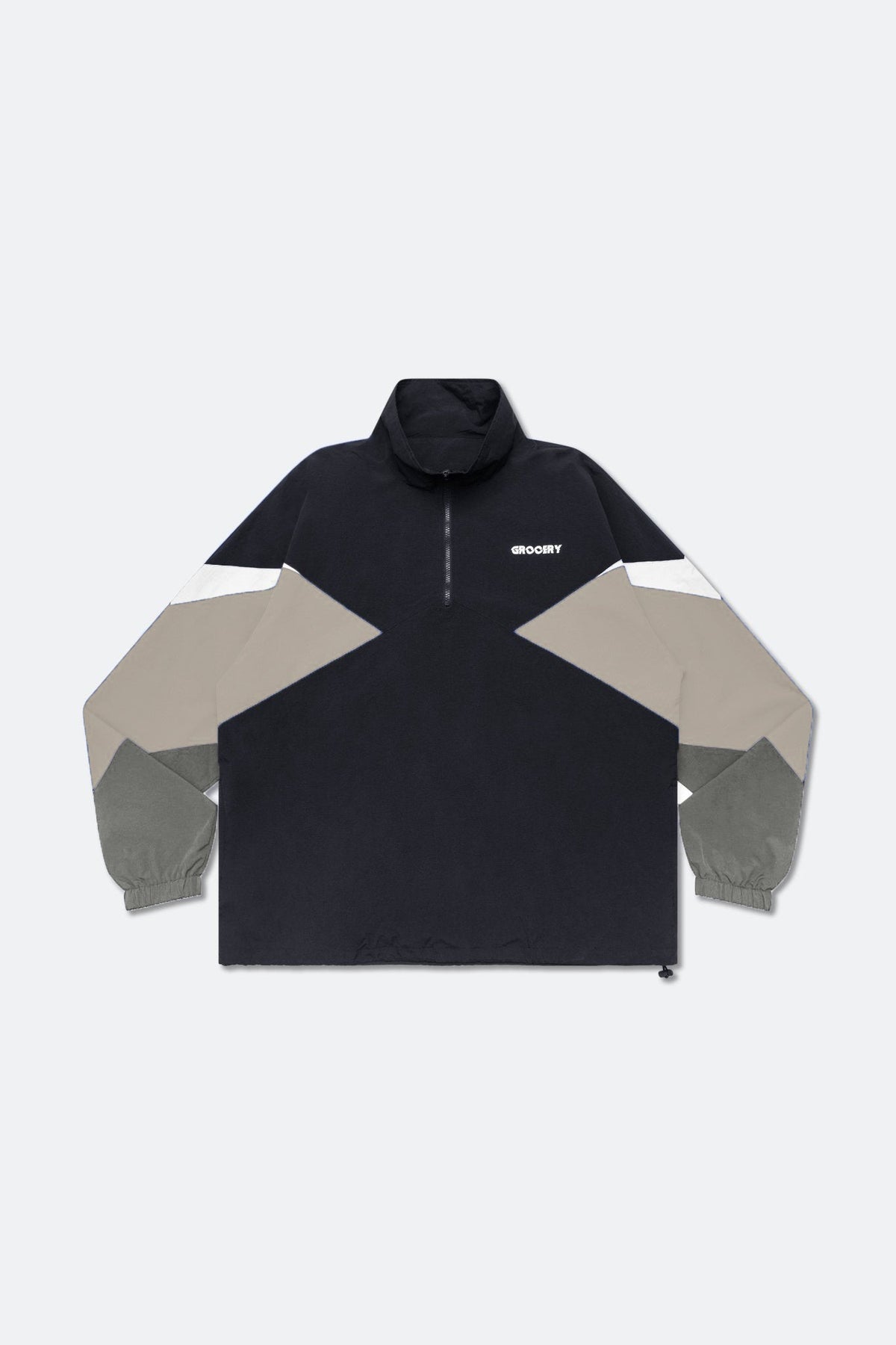 GROCERY NYLON PANEL HALF ZIP WINDBREAKER/ SAND - GROGROCERY