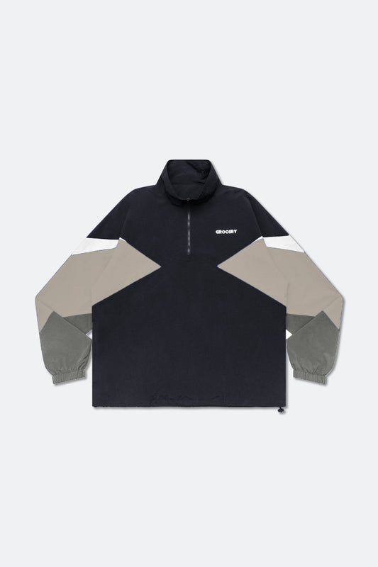 GROCERY NYLON PANEL HALF ZIP WINDBREAKER/ SAND - GROGROCERY