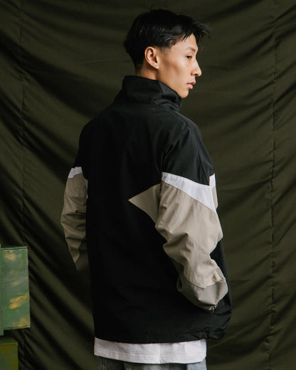 GROCERY NYLON PANEL HALF ZIP WINDBREAKER/ SAND - GROGROCERY