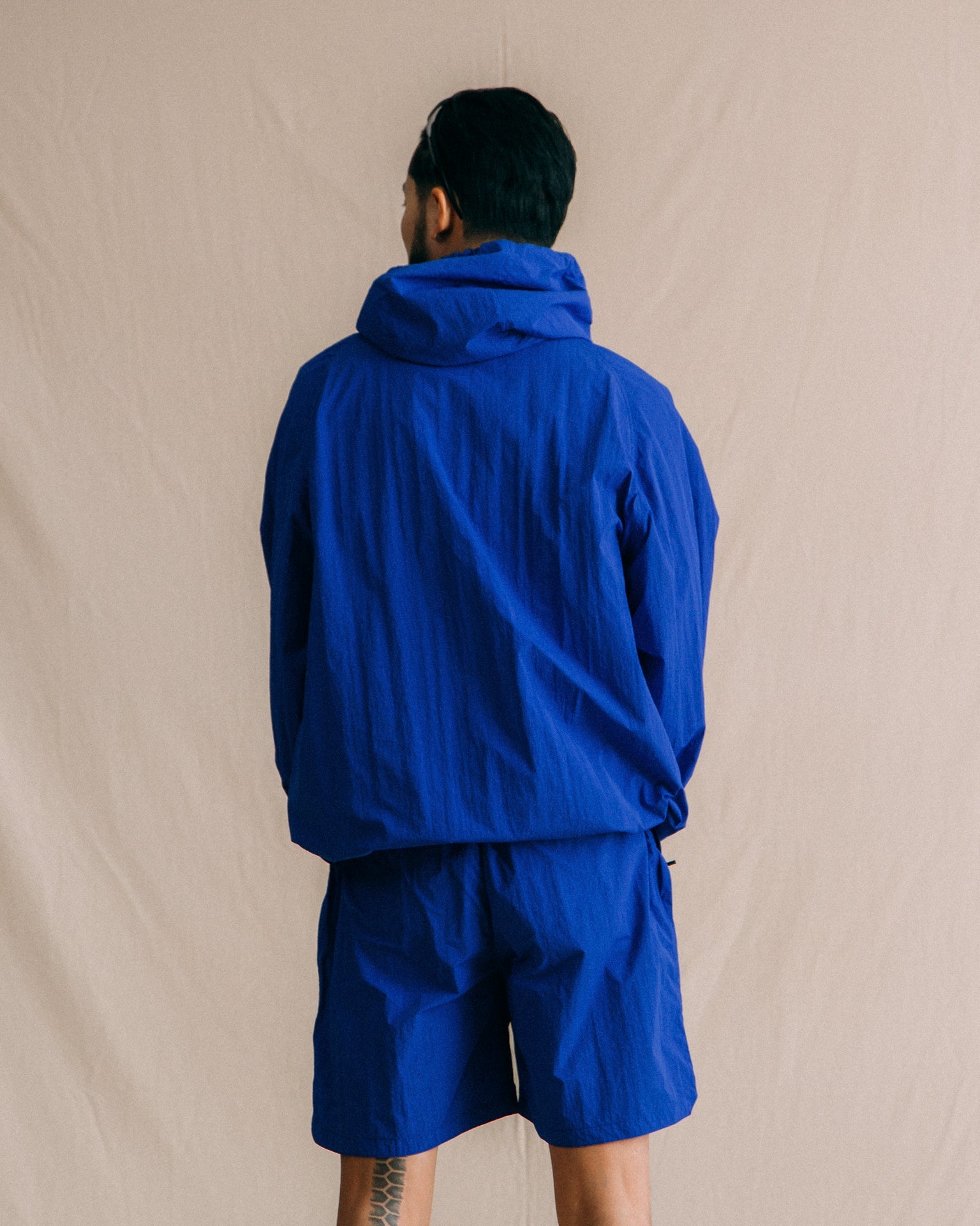 GROCERY PACKABLE NYLON WINDBREAKER/ BLUE - GROGROCERY