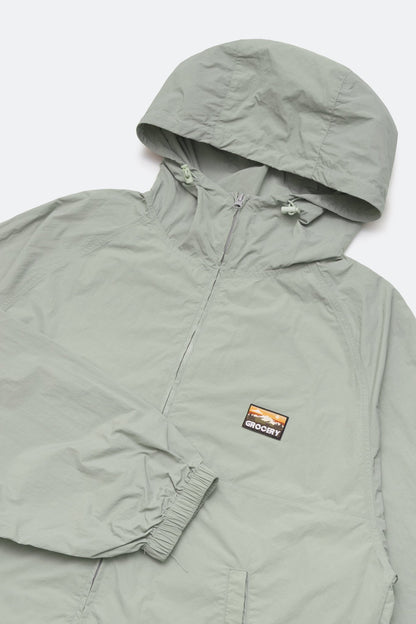 GROCERY PACKABLE NYLON WINDBREAKER/ GREIGE - GROGROCERY