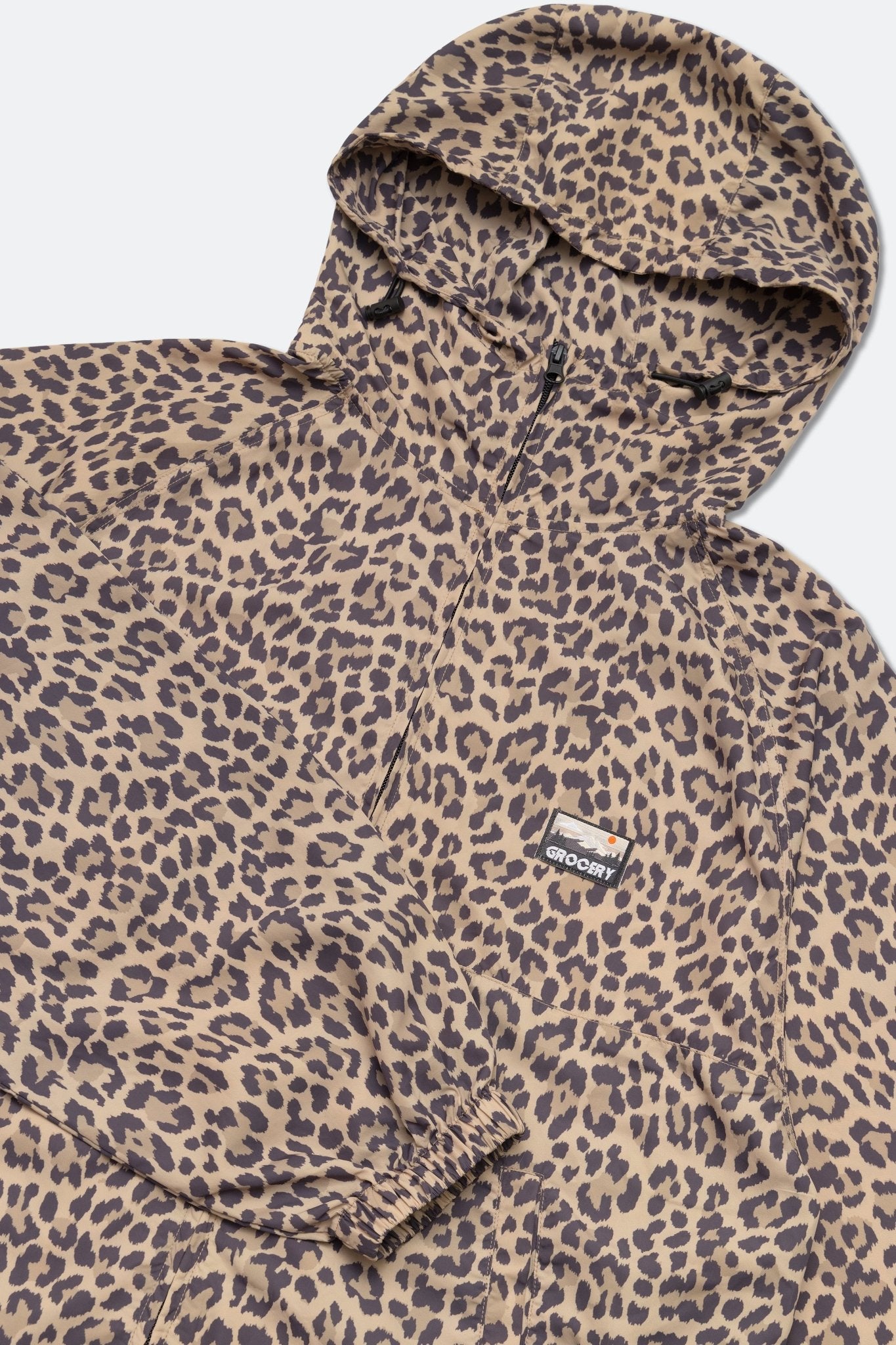 GROCERY PACKABLE NYLON WINDBREAKER/ LEOPARD - GROGROCERY