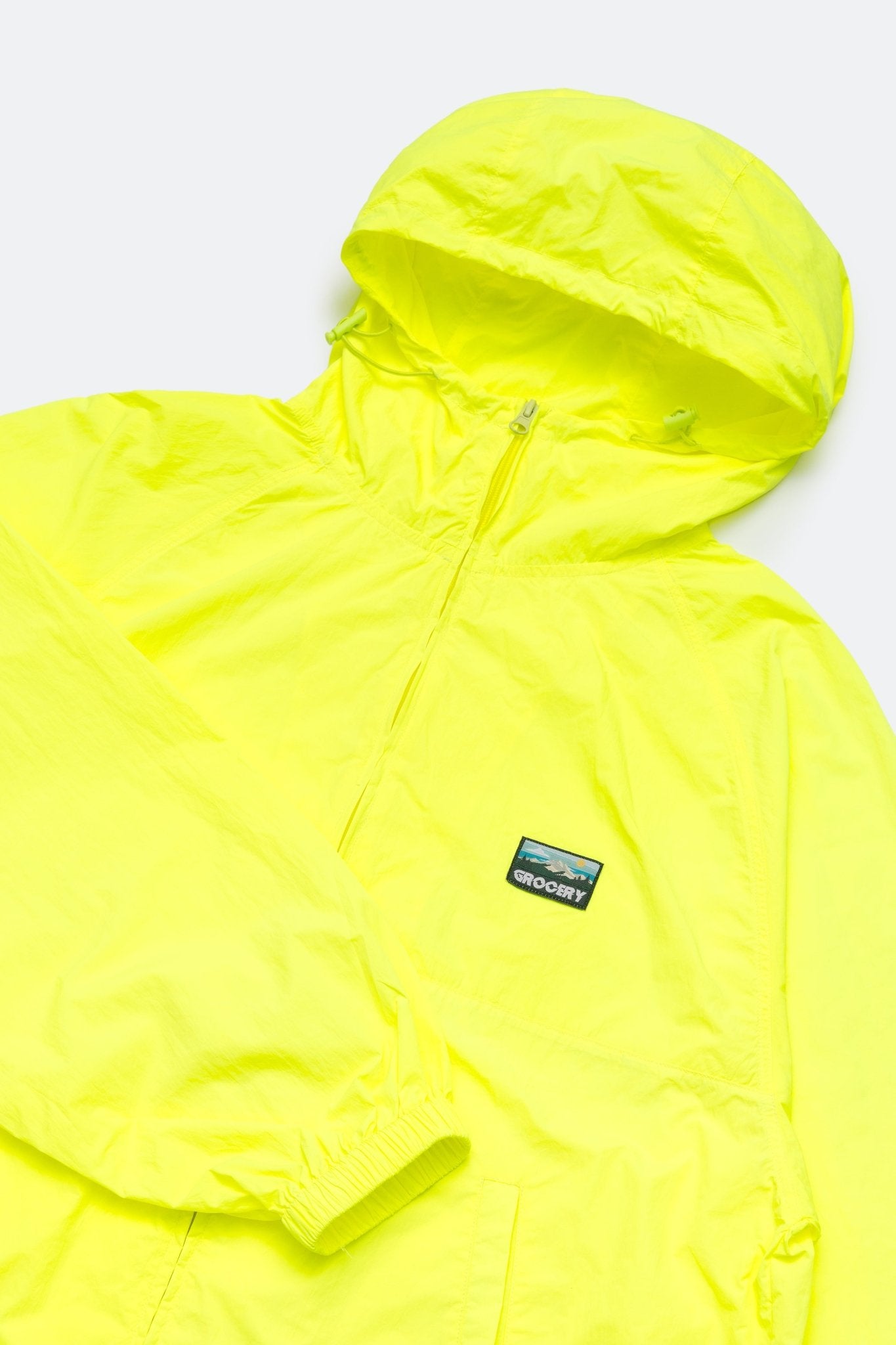 GROCERY PACKABLE NYLON WINDBREAKER/ NEON YELLOW - GROGROCERY