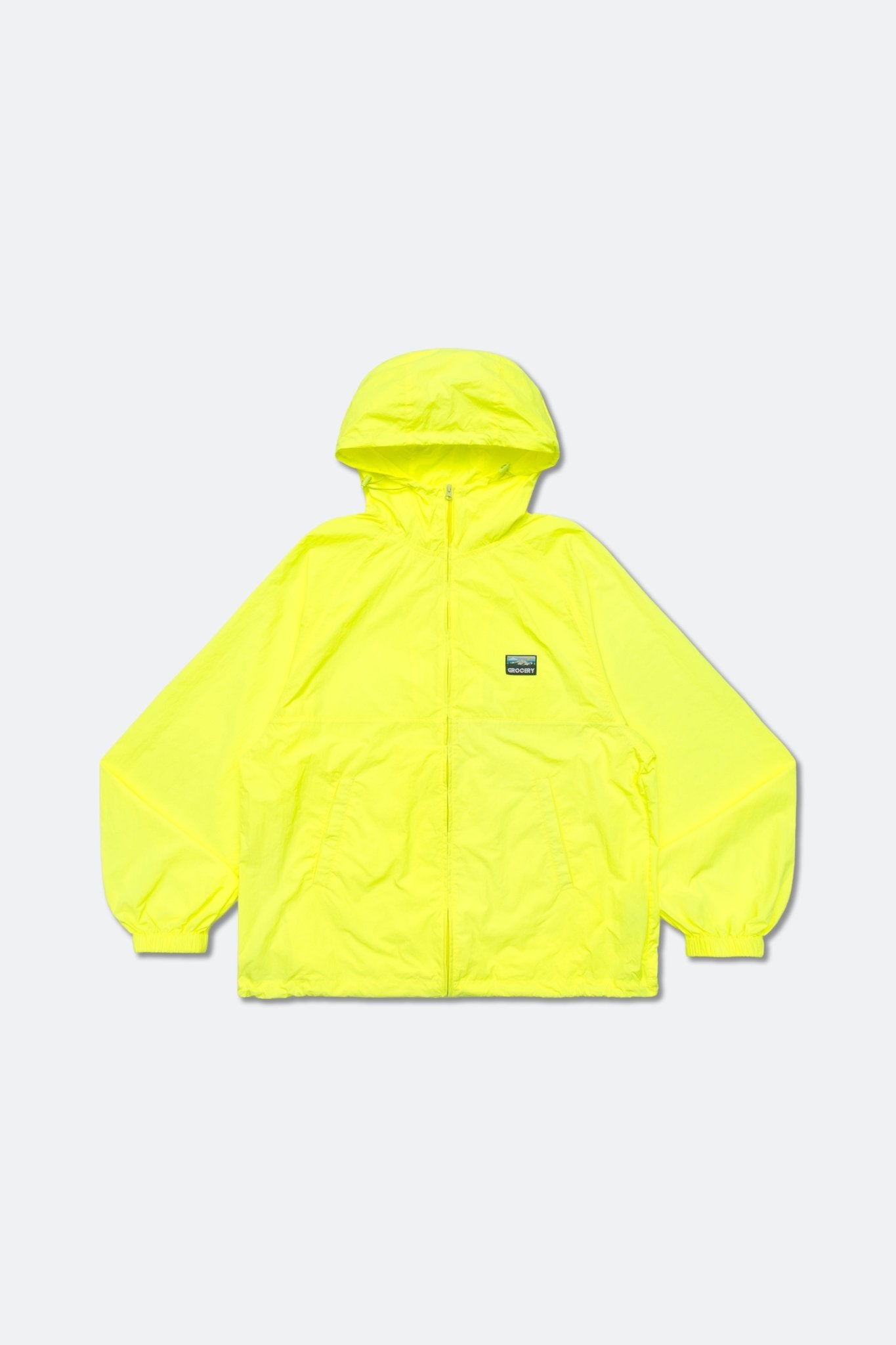 GROCERY PACKABLE NYLON WINDBREAKER/ NEON YELLOW - GROGROCERY