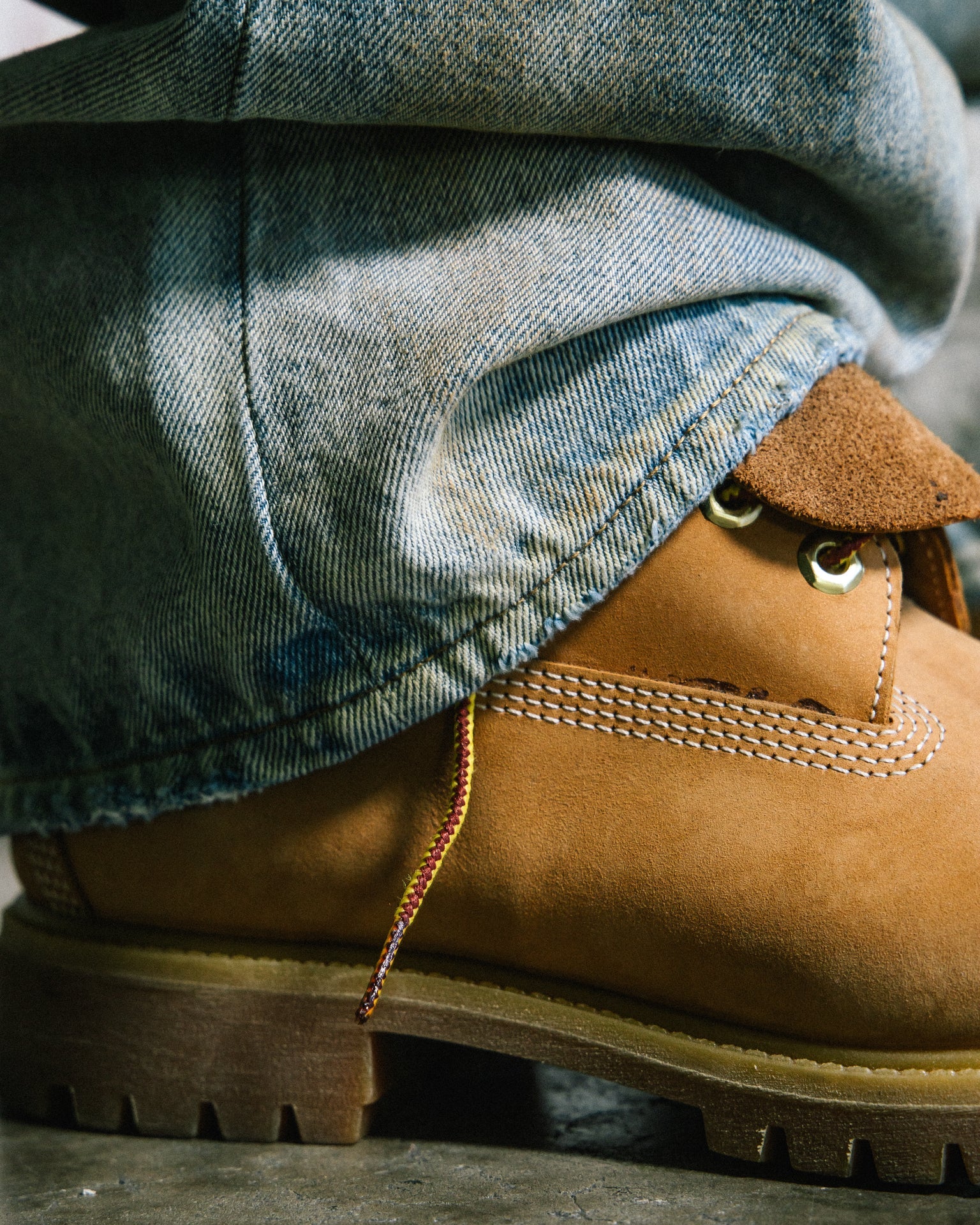 GROCERY PATCH DESTROY DIRTY WASHED BAGGY JEANS/ LIGHT BLUE - GROGROCERY