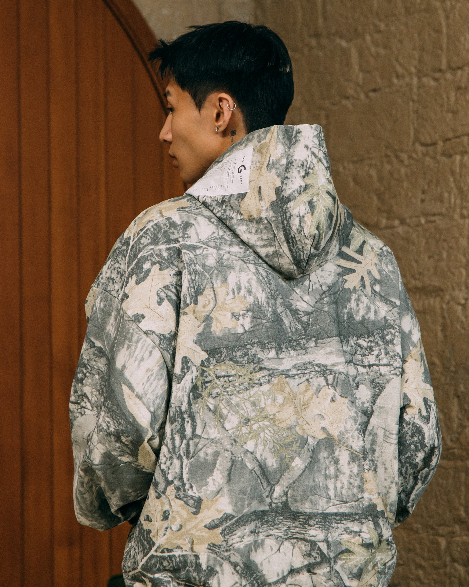 GROCERY PATCH LOGO ZIP UP HOODIE/ REAL TREE CAMO - GROGROCERY