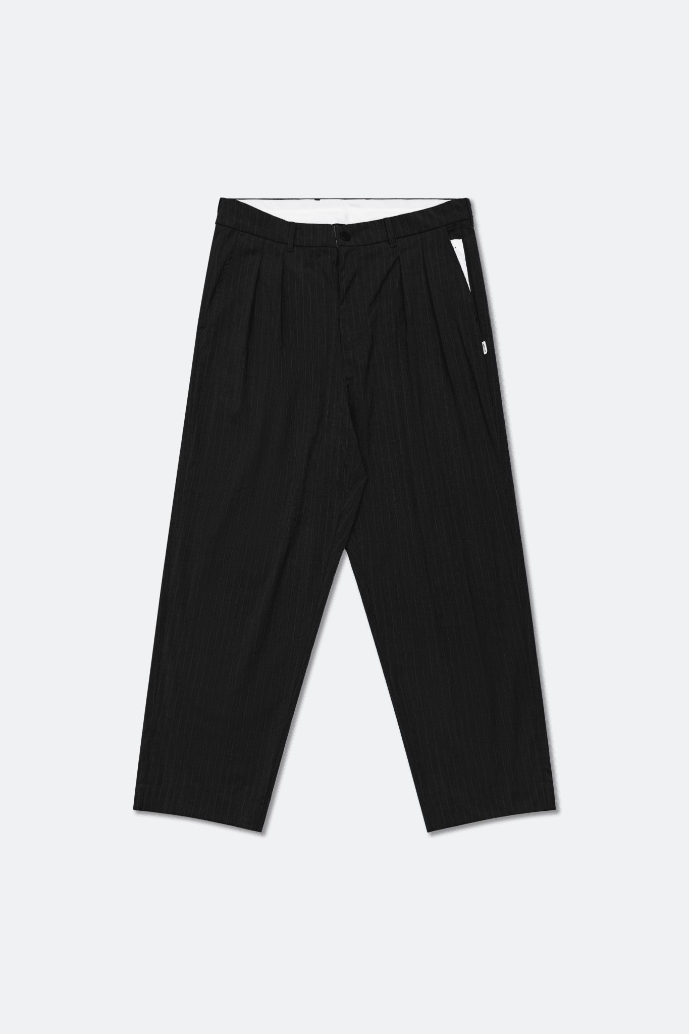 GROCERY PLEATED STRIPE COMFY EVERYDAY PANTS/ DARK GREY - GROGROCERY