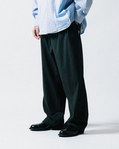 GROCERY PLEATED STRIPE COMFY EVERYDAY PANTS/ DARK GREY - GROGROCERY