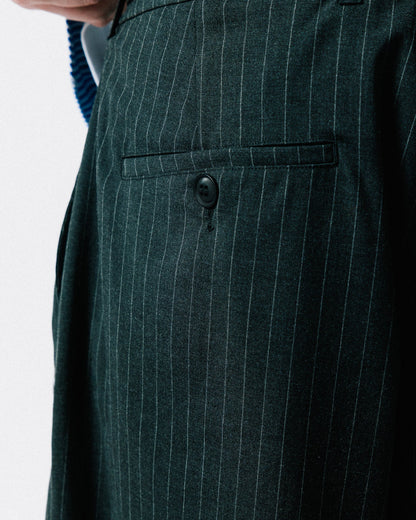 GROCERY PLEATED STRIPE COMFY EVERYDAY PANTS/ DARK GREY - GROGROCERY