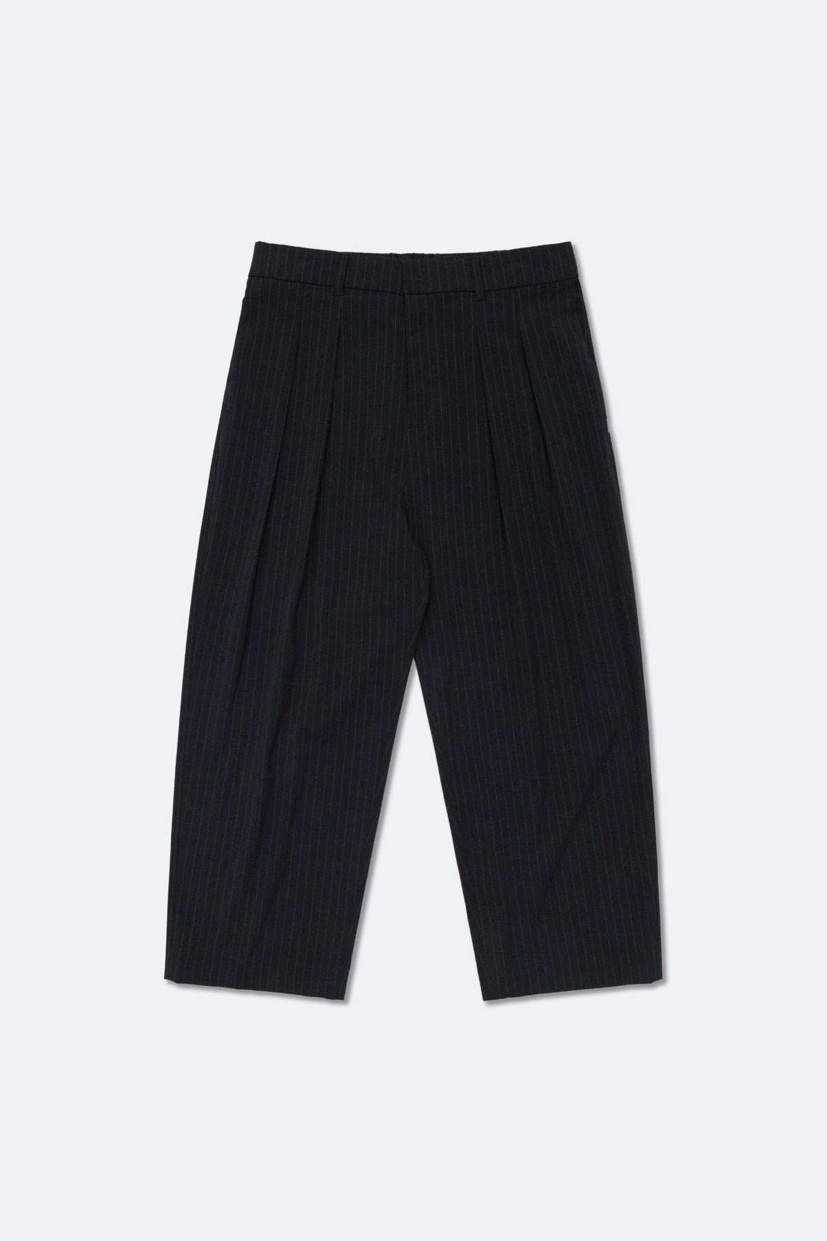 GROCERY PLEATED STRIPE WIDE LEG COMFY PANTS/ DARK GREY - GROGROCERY
