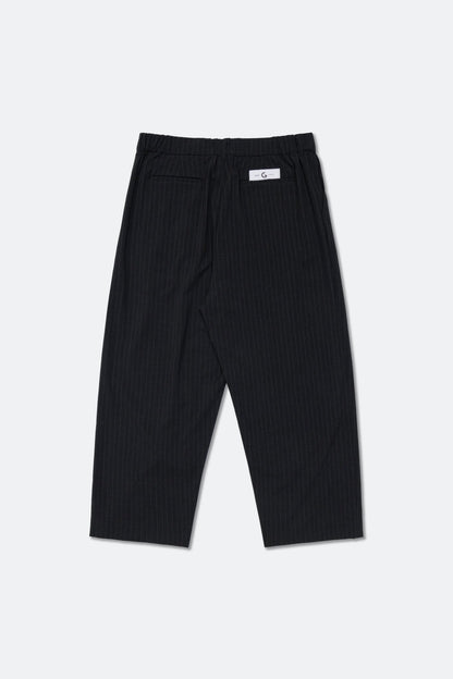 GROCERY PLEATED STRIPE WIDE LEG COMFY PANTS/ DARK GREY - GROGROCERY