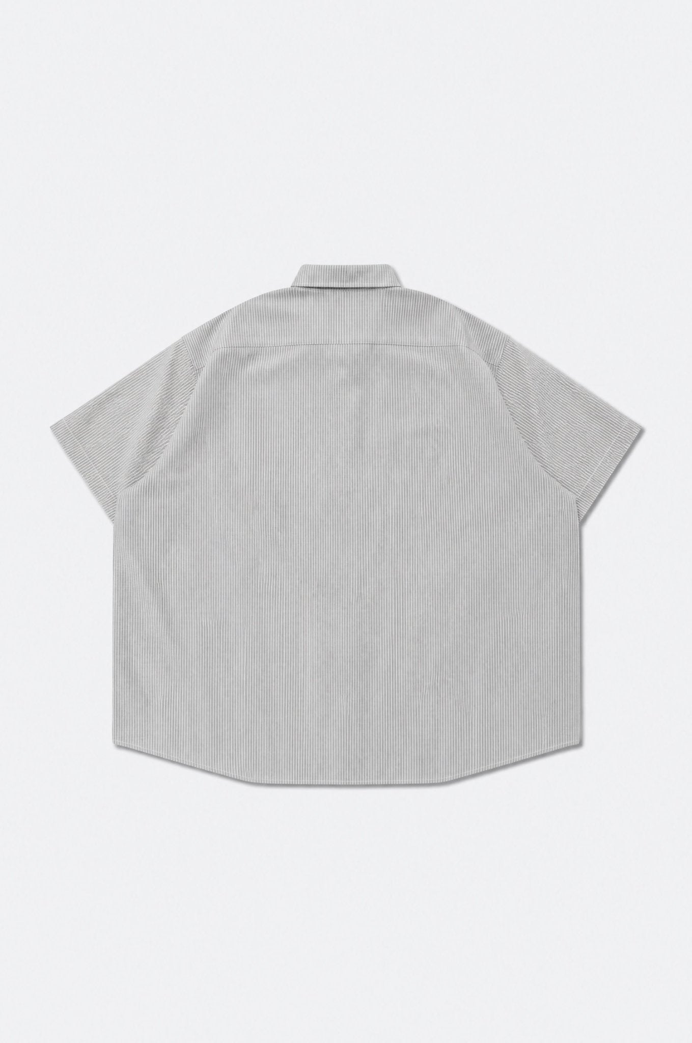 GROCERY POCKET SHORT SLEEVE STRIPE SHIRT/ GREY - GROGROCERY