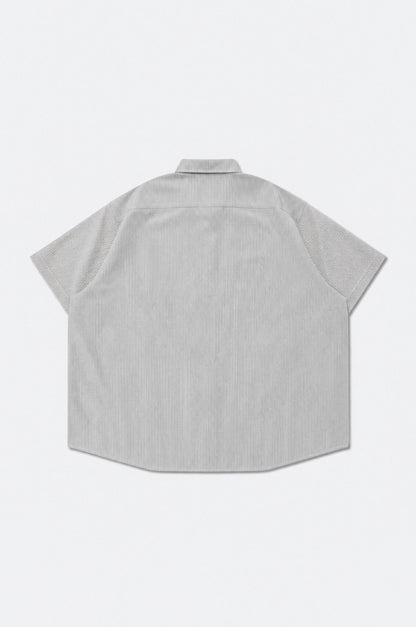 GROCERY POCKET SHORT SLEEVE STRIPE SHIRT/ GREY - GROGROCERY