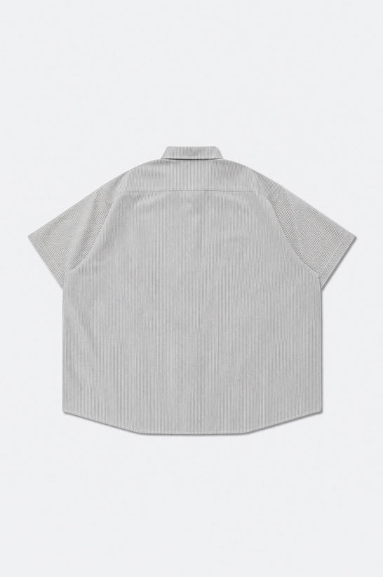 GROCERY POCKET SHORT SLEEVE STRIPE SHIRT/ GREY - GROGROCERY