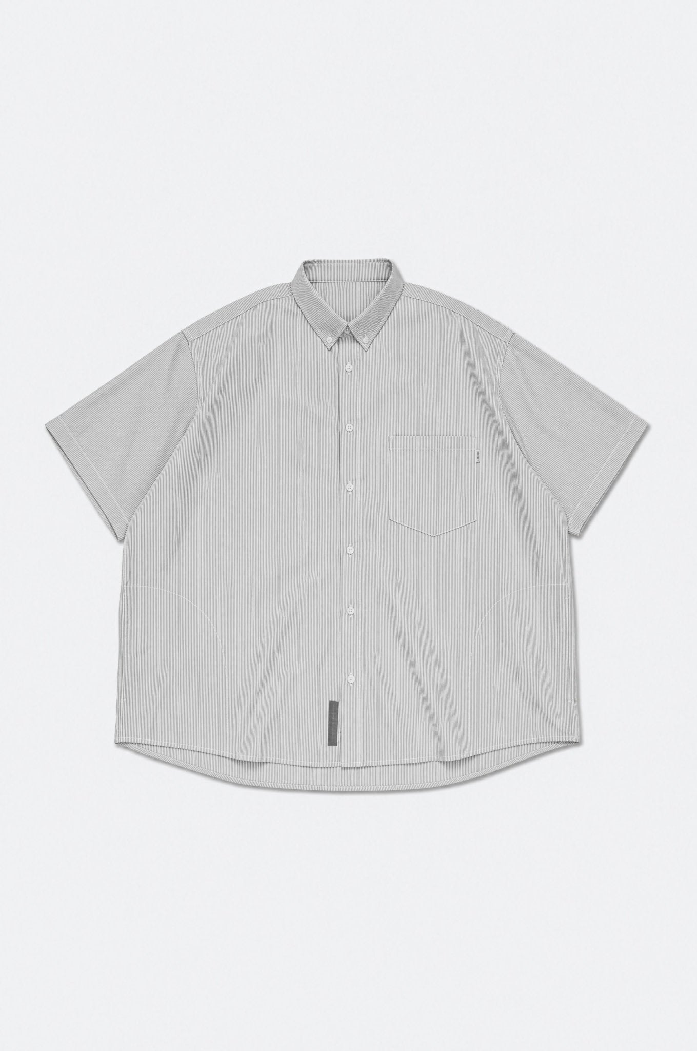 GROCERY POCKET SHORT SLEEVE STRIPE SHIRT/ GREY - GROGROCERY