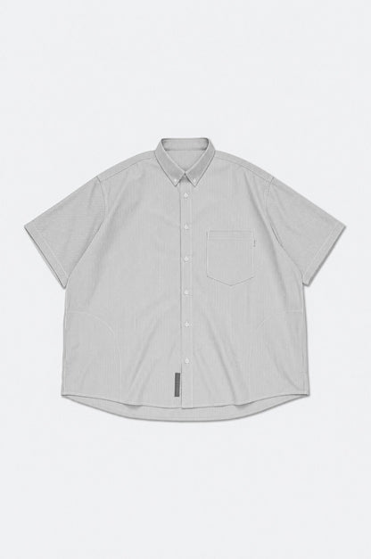 GROCERY POCKET SHORT SLEEVE STRIPE SHIRT/ GREY - GROGROCERY