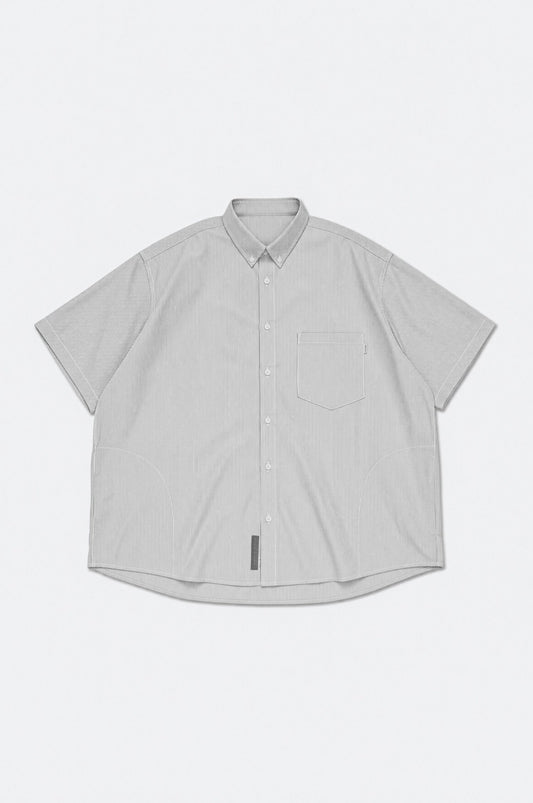 GROCERY POCKET SHORT SLEEVE STRIPE SHIRT/ GREY - GROGROCERY