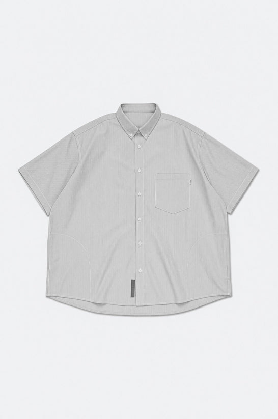 GROCERY POCKET SHORT SLEEVE STRIPE SHIRT/ GREY - GROGROCERY