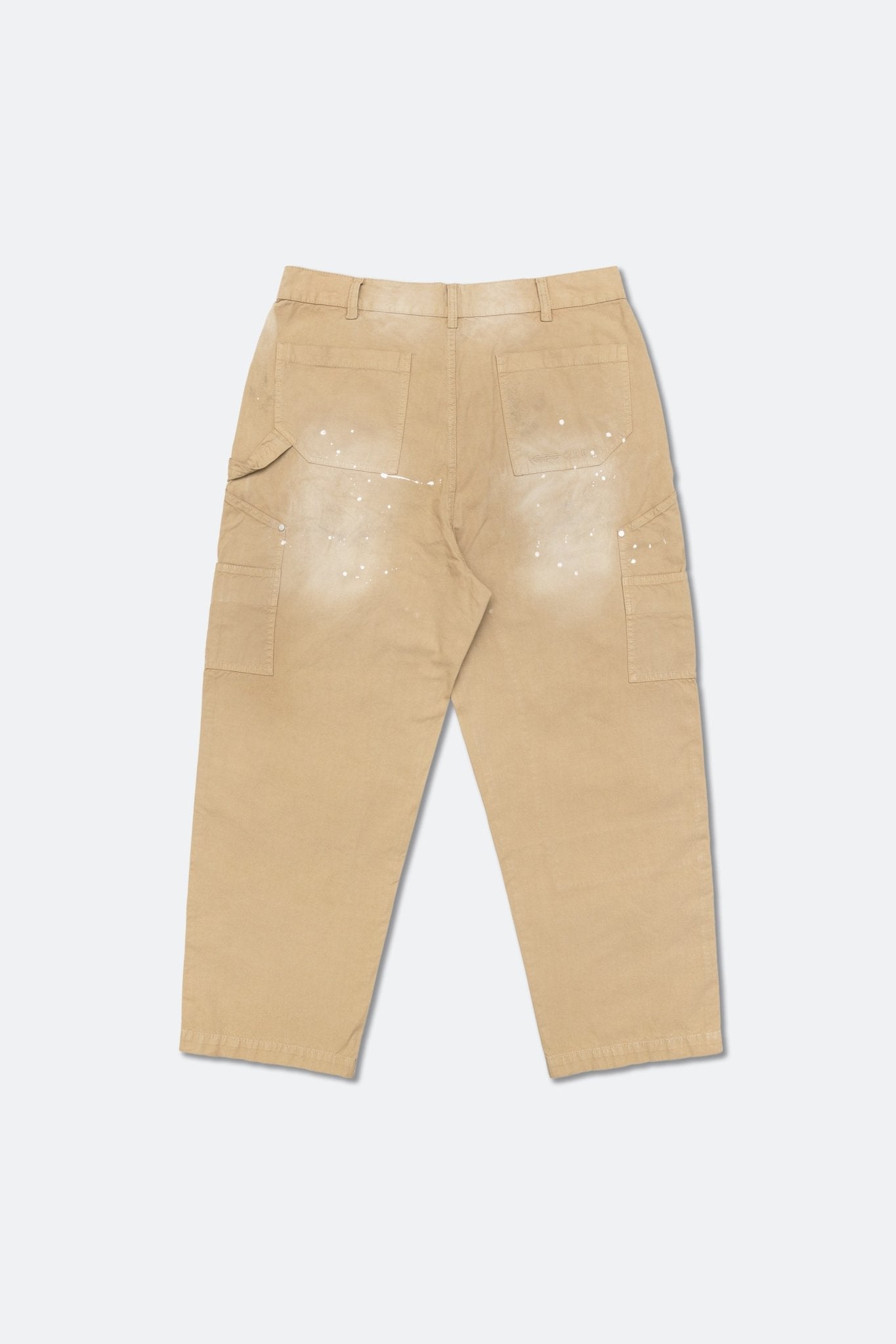 GROCERY PT-011 DOUBLE KNEE VINTAGE WORKER PANTS/ BEIGE - GROGROCERY