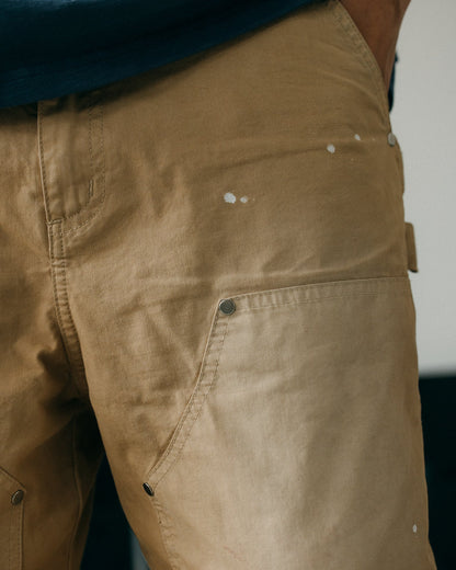 GROCERY PT-011 DOUBLE KNEE VINTAGE WORKER PANTS/ BEIGE - GROGROCERY