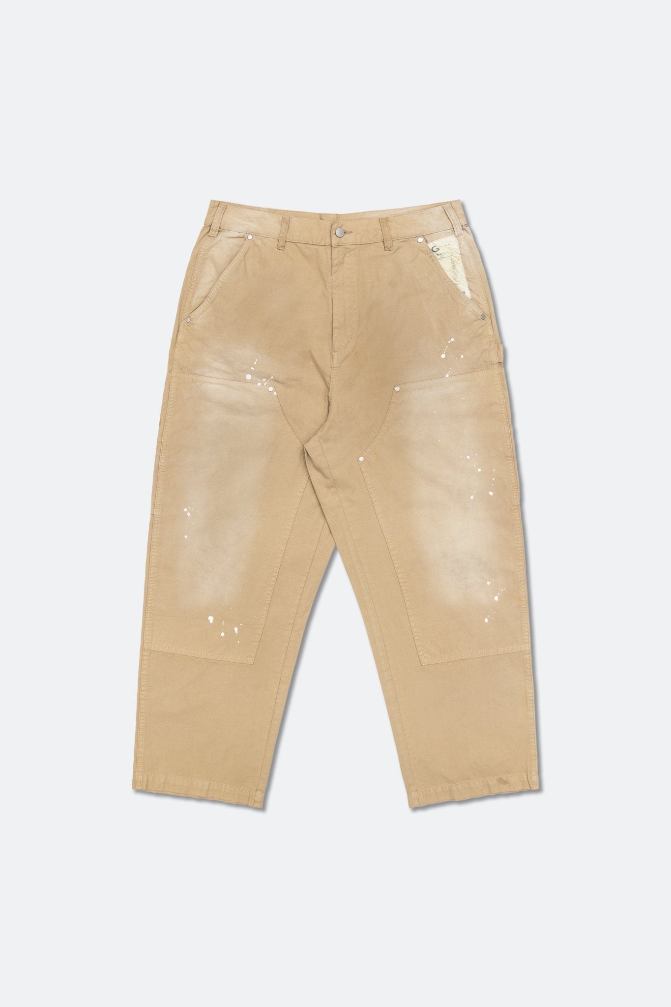 GROCERY PT-011 DOUBLE KNEE VINTAGE WORKER PANTS/ BEIGE - GROGROCERY