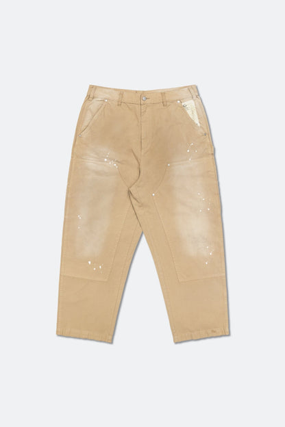 GROCERY PT-011 DOUBLE KNEE VINTAGE WORKER PANTS/ BEIGE - GROGROCERY