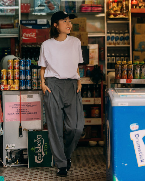 GROCERY PT - 013 PLEATED COMFY EVERYDAY PANTS/ GREY - GROGROCERY