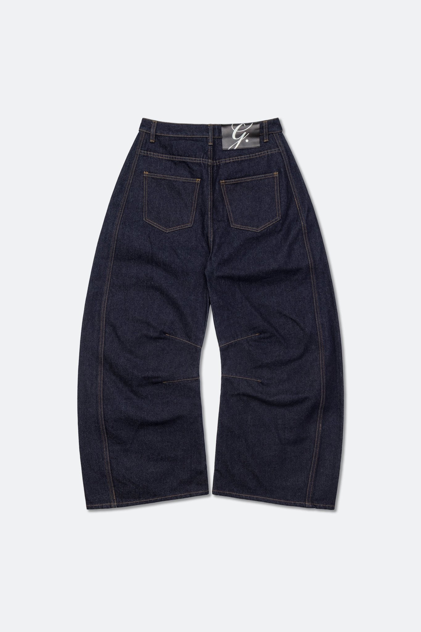 GROCERY RAW DENIM BARREL JEANS/ DARK INDIGO - GROGROCERY
