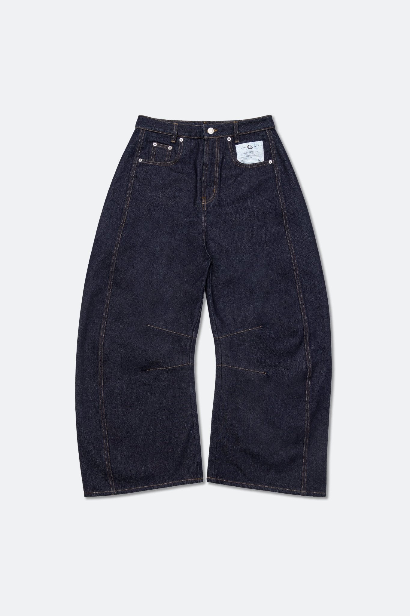 GROCERY RAW DENIM BARREL JEANS/ DARK INDIGO - GROGROCERY
