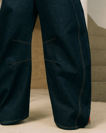GROCERY RAW DENIM BARREL JEANS/ DARK INDIGO - GROGROCERY
