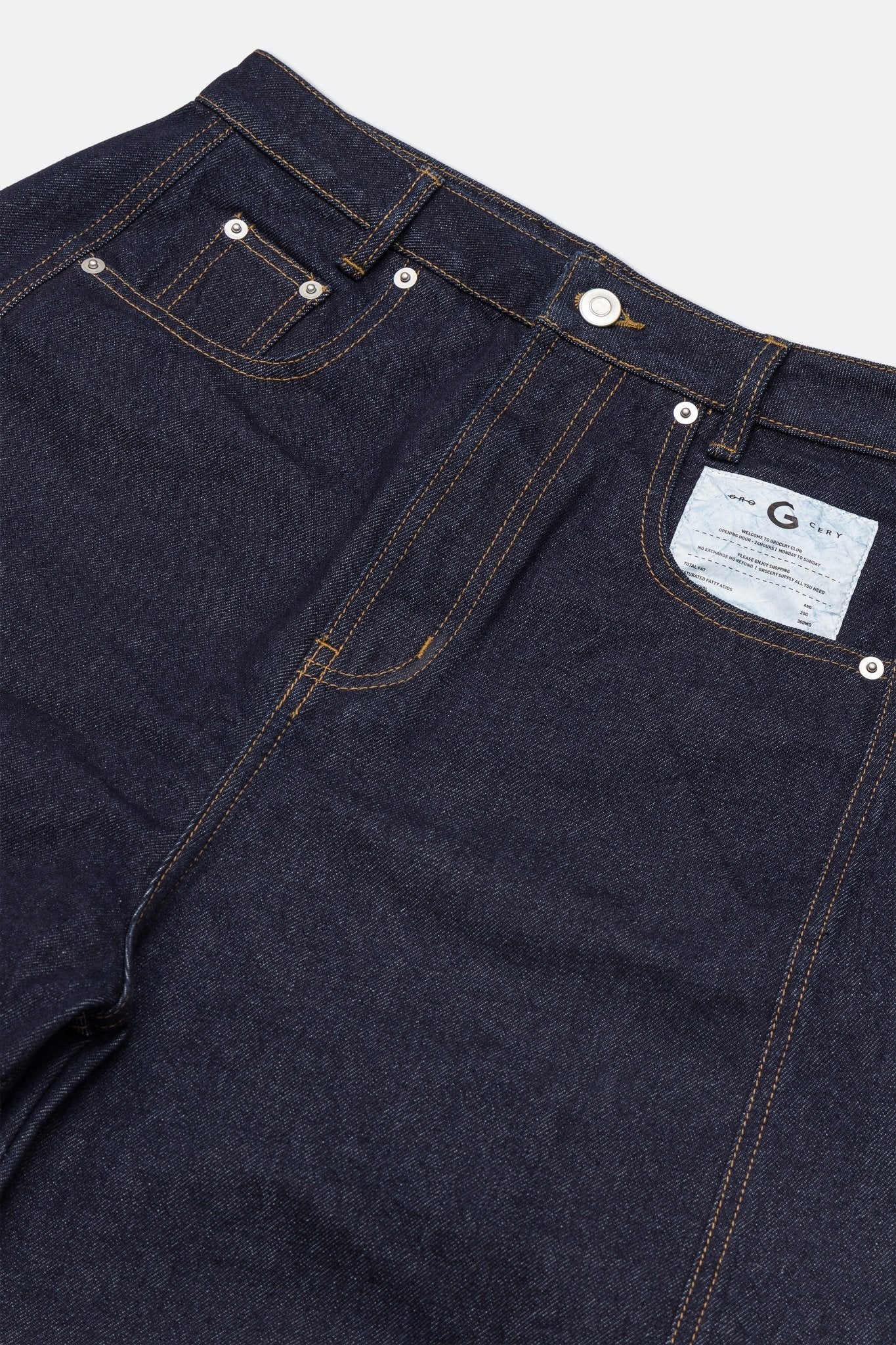 GROCERY RAW DENIM BARREL JEANS/ DARK INDIGO - GROGROCERY