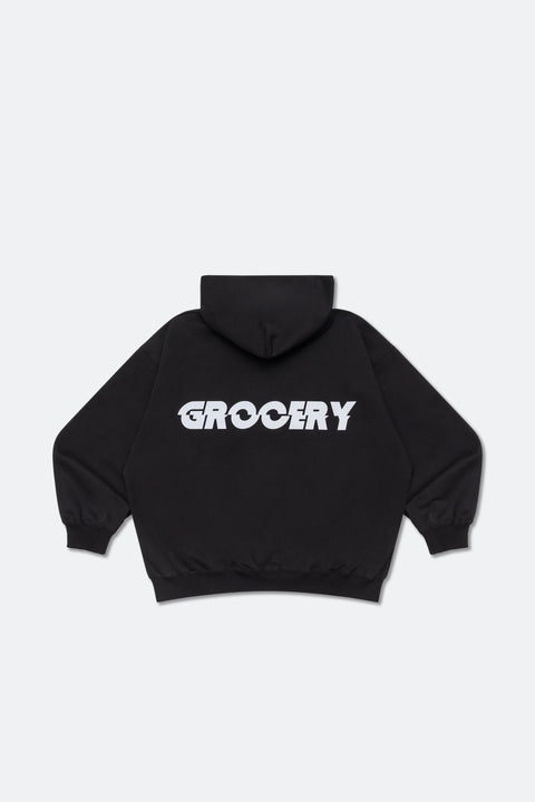 GROCERY REFLECTIVE LOGO HOODIE/ BLACK - GROGROCERY