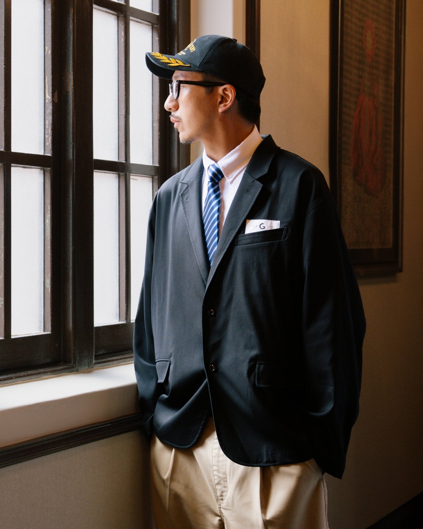 GROCERY RELAXED FIT EASY BLAZER/ BLACK - GROGROCERY