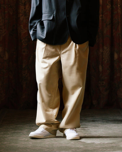 GROCERY RELAXED FIT WIDE CHINO PANTS/ BEIGE - GROGROCERY