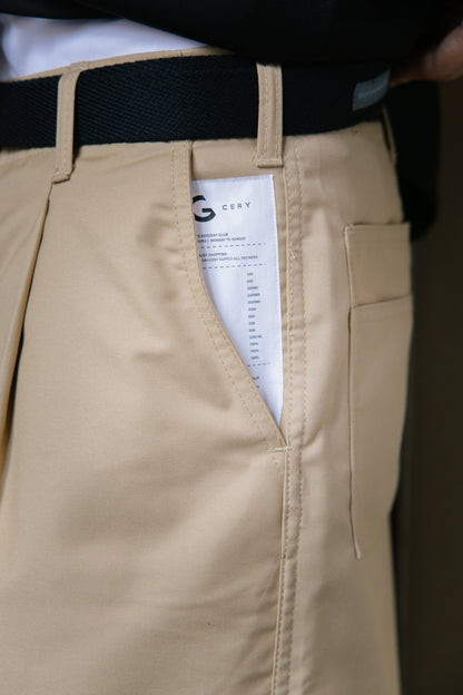 GROCERY RELAXED FIT WIDE CHINO PANTS/ BEIGE - GROGROCERY