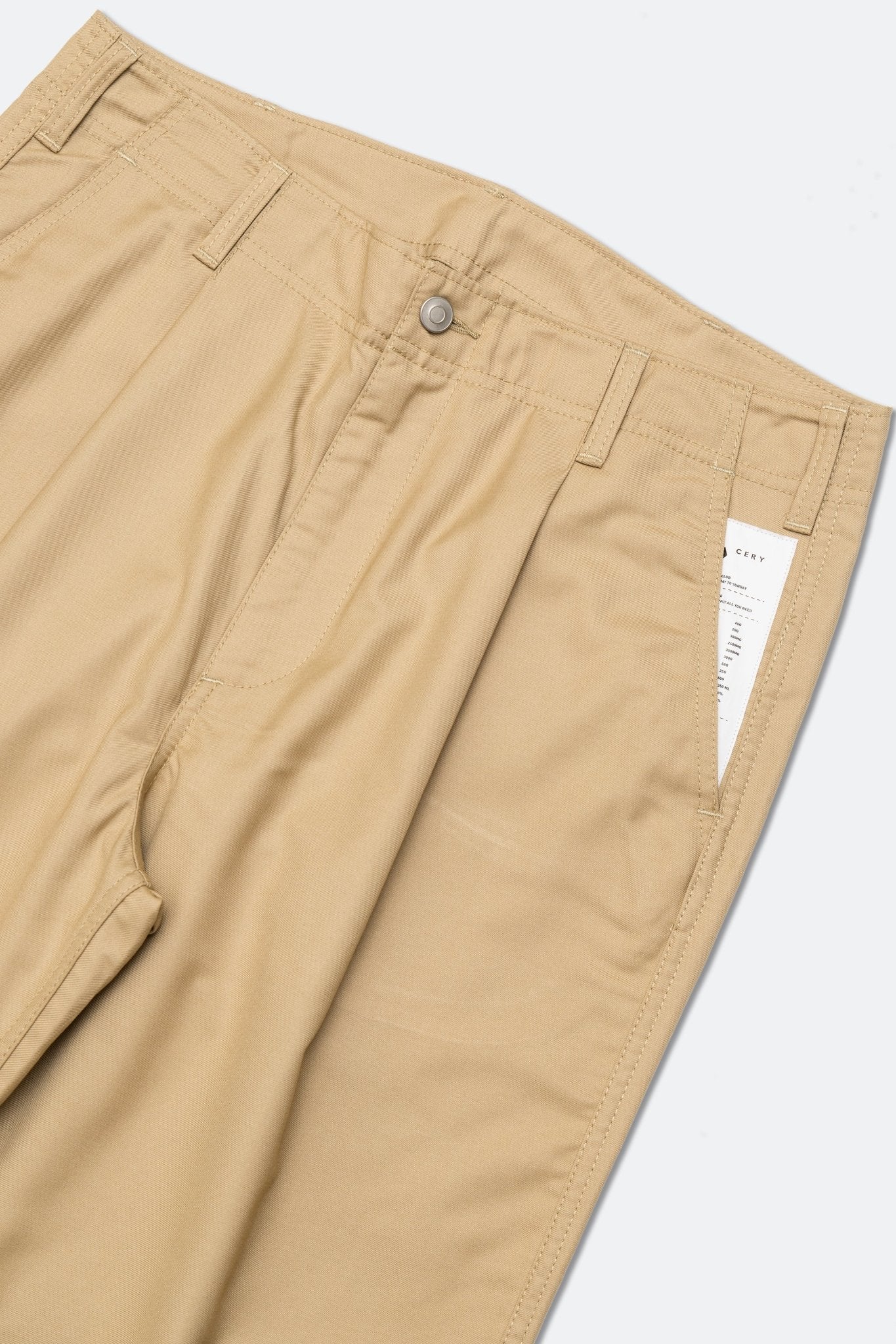 GROCERY RELAXED FIT WIDE CHINO PANTS/ BEIGE - GROGROCERY