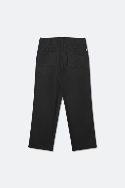 GROCERY RELAXED FIT WIDE CHINO PANTS/ BLACK - GROGROCERY