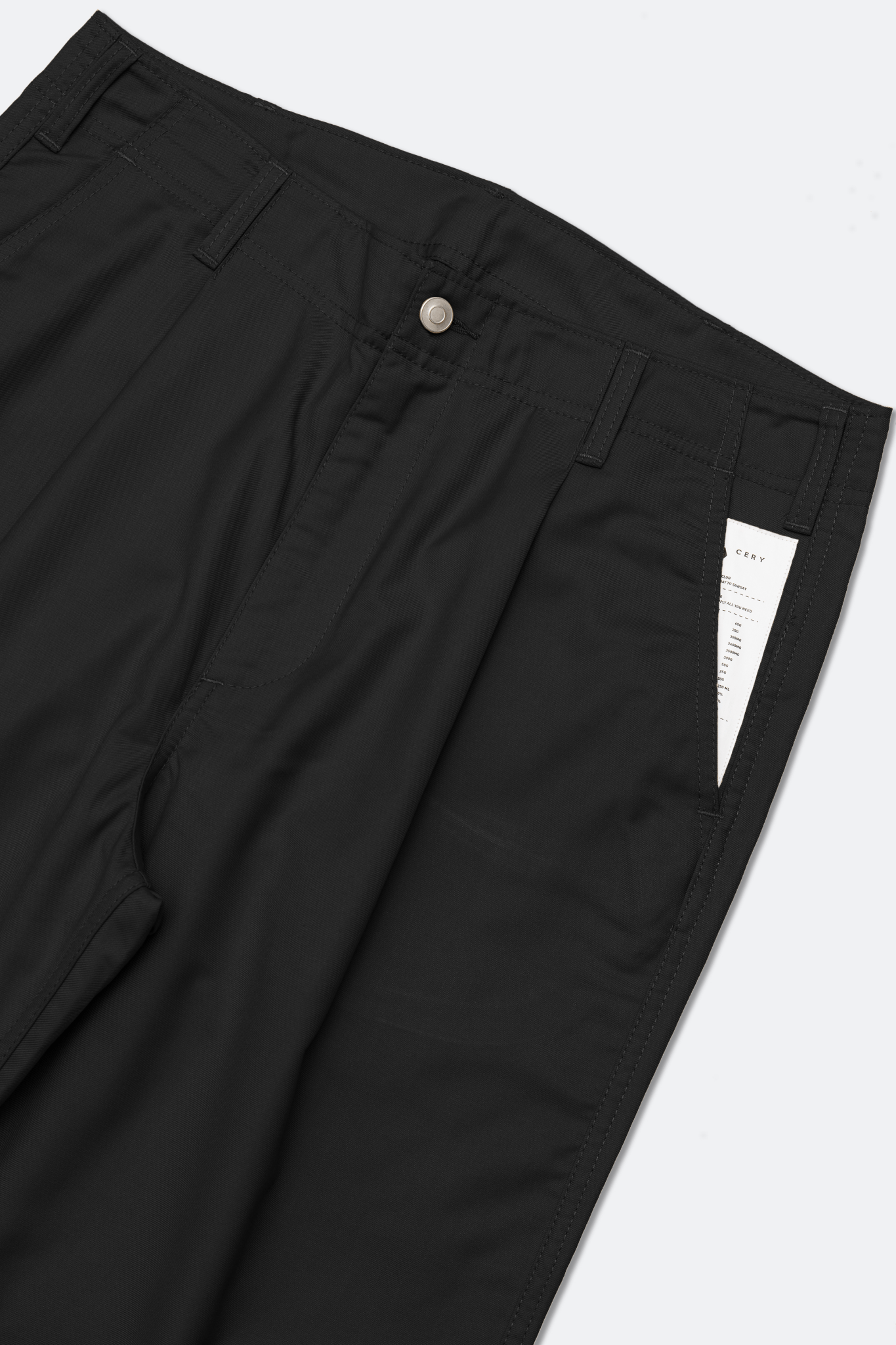 GROCERY RELAXED FIT WIDE CHINO PANTS/ BLACK - GROGROCERY