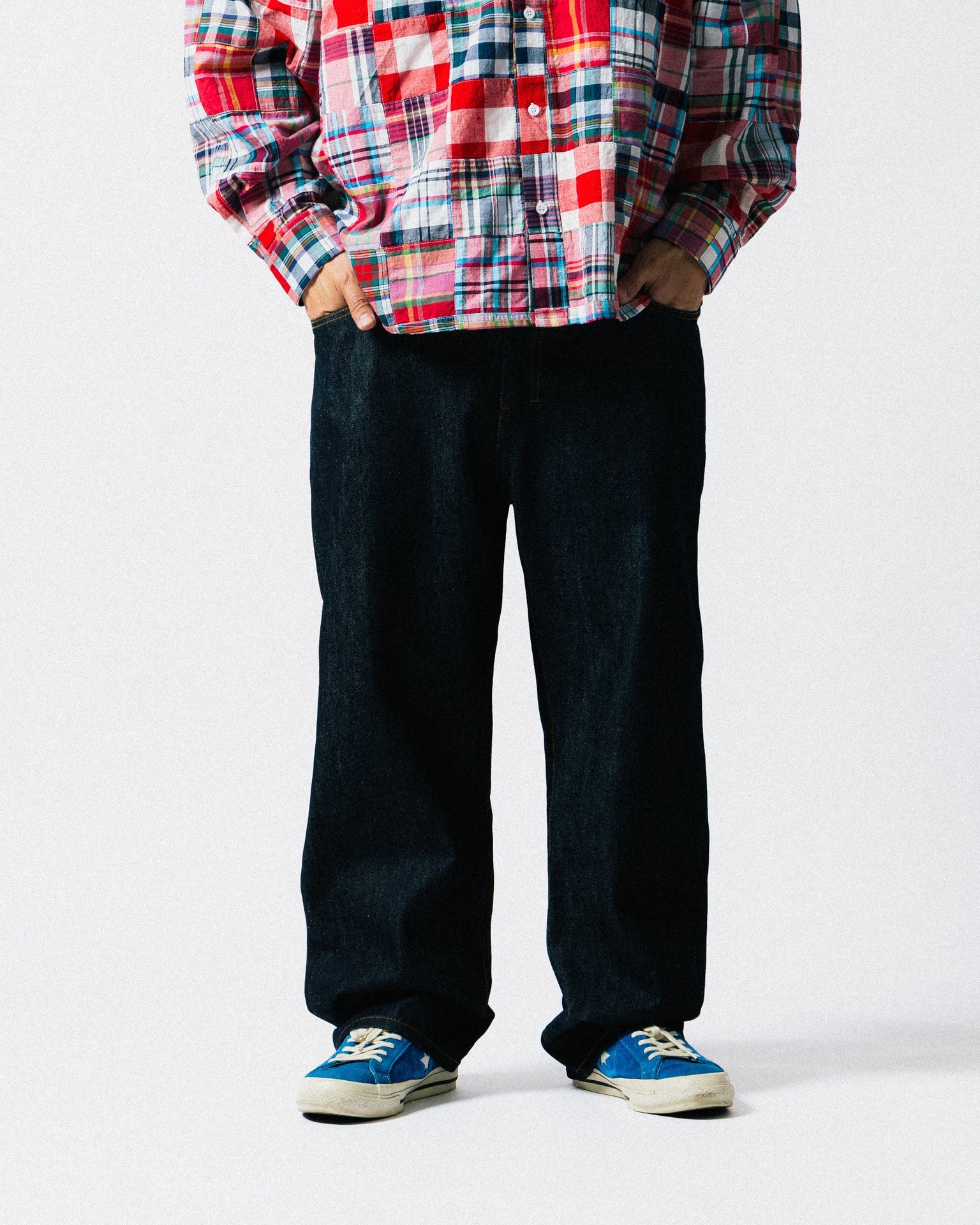 GROCERY RELAXED STRAIGHT FIT RAW DENIM JEANS/ INDIGO - GROGROCERY