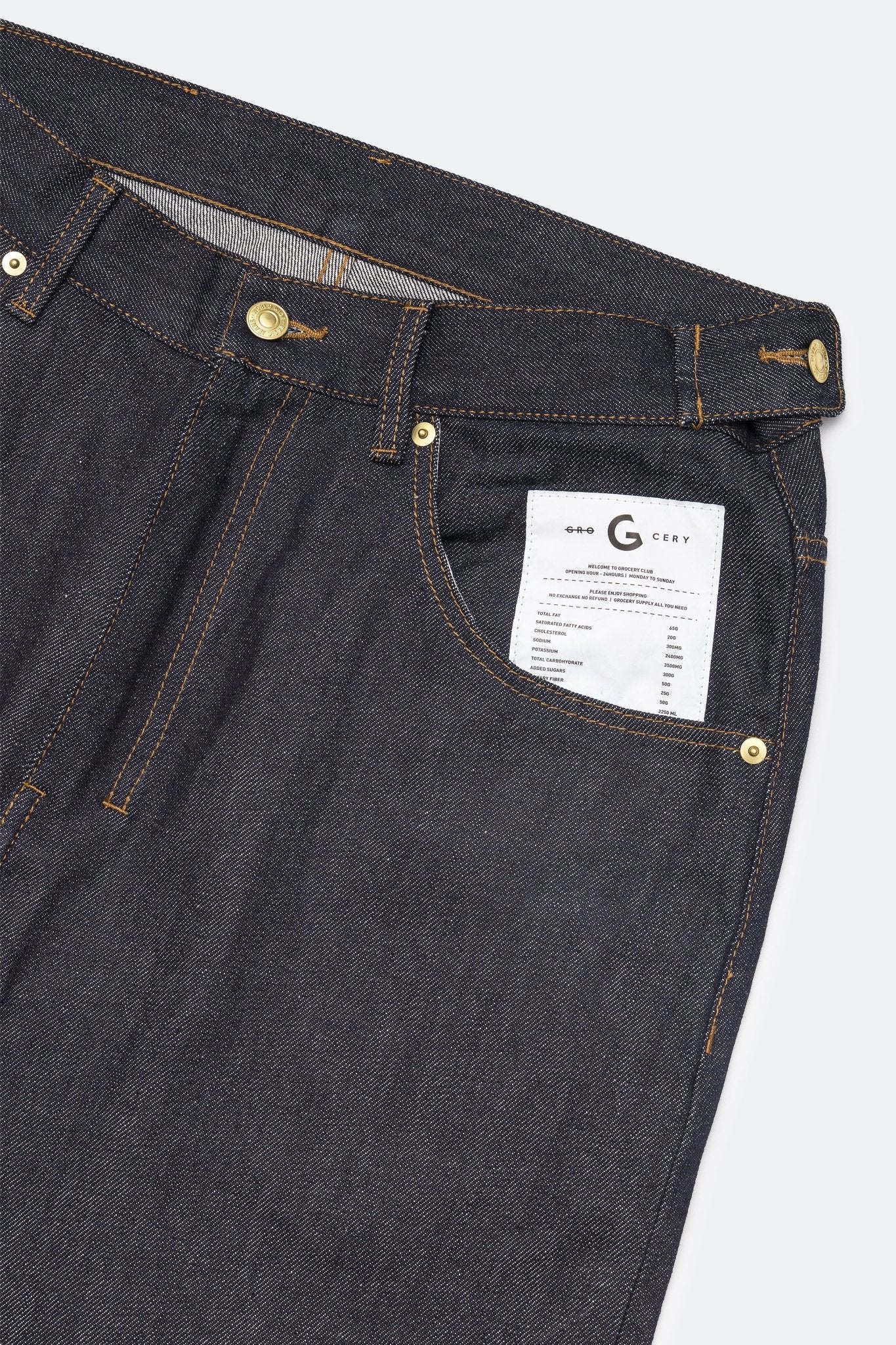 GROCERY RELAXED STRAIGHT FIT RAW DENIM JEANS/ INDIGO - GROGROCERY