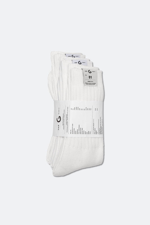 GROCERY RIBBED SOCKS PACK/ CREAM - GROGROCERY