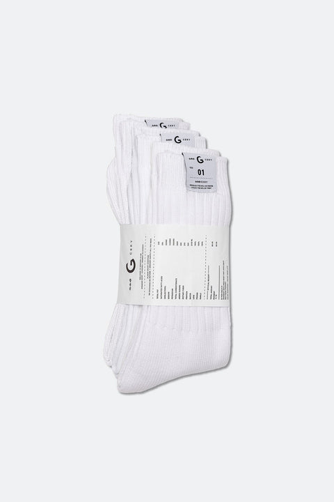 GROCERY RIBBED SOCKS PACK/ WHITE - GROGROCERY