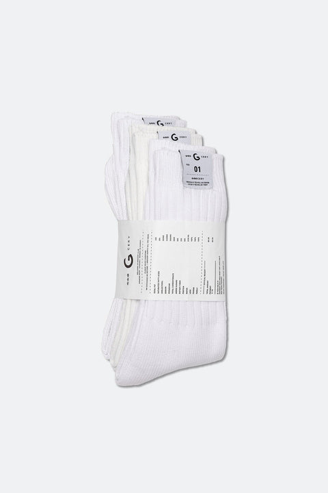 GROCERY RIBBED SOCKS PACK/ WHITE/ CREAM/ WHITE - GROGROCERY