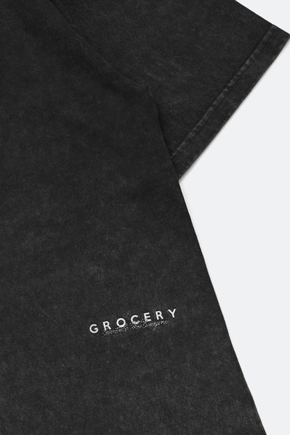 GROCERY SMALL LOGO WASHED TEE/ CHARCOAL - GROGROCERY