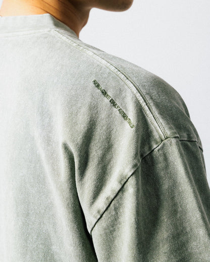 GROCERY SMALL LOGO WASHED TEE/ GREY OLIVE - GROGROCERY