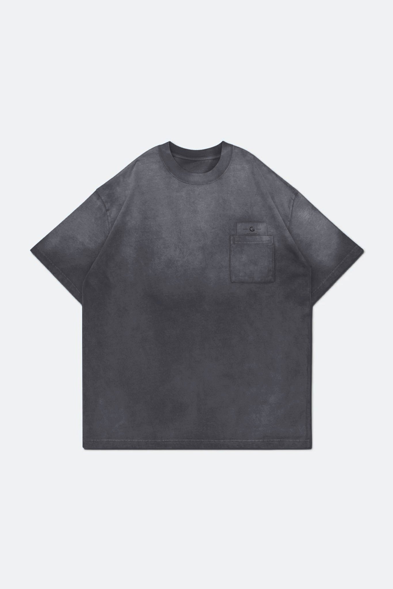GROCERY SNOW WASHED INVOICE POCKET TEE/ CHARCOAL - GROGROCERY
