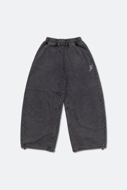 GROCERY SNOW WASHED WIDE LEG SWEATPANTS/ WASHED BLACK - GROGROCERY