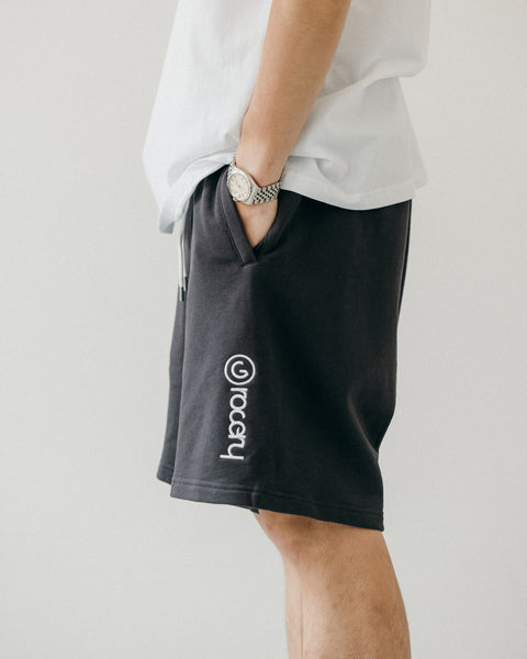 GROCERY SP - 015 EMBROIDERY LOGO SWEAT SHORTS/ CHARCOAL - GROGROCERY