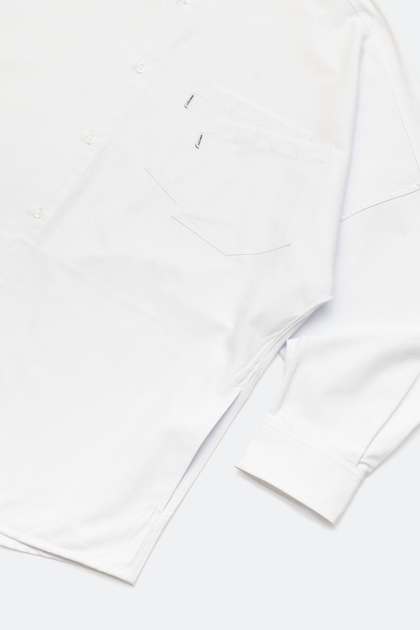 GROCERY ST - 019 DOUBLE POCKET OVERSIZED OXFORD SHIRT/ WHITE - GROGROCERY