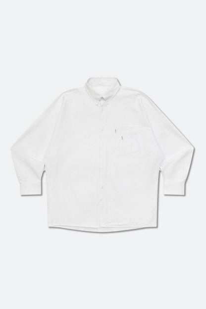 GROCERY ST - 019 DOUBLE POCKET OVERSIZED OXFORD SHIRT/ WHITE - GROGROCERY